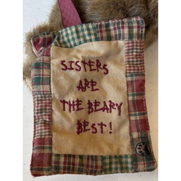 The Boyds Collection Sissy B. Bear "Sisters Are the Beary Best" Blanket 8 Inch - Picture 8 of 13